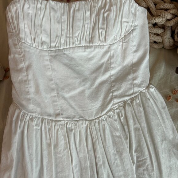 Zara  VOLUMINOUS SKIRT DRESS ECRU 0/5107/311/712/03 - Picture 5 of 5